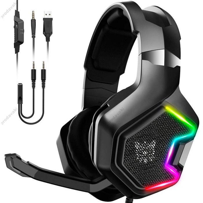 Дротові навушники Onikuma K10 Pro Gaming LED Black